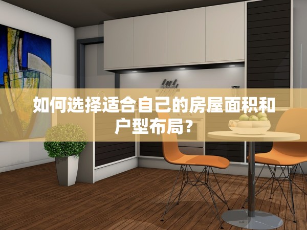 如何選擇適合自己的房屋面積和戶型布局？