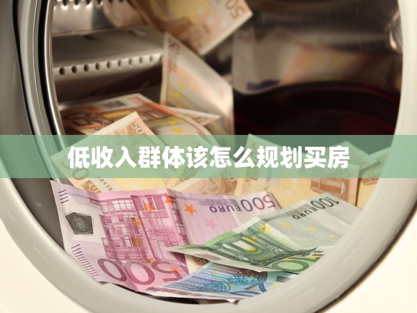 低收入群體該怎么規(guī)劃買房
