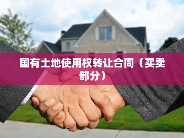 國(guó)有土地使用權(quán)轉(zhuǎn)讓合同（買(mǎi)賣(mài)部分）