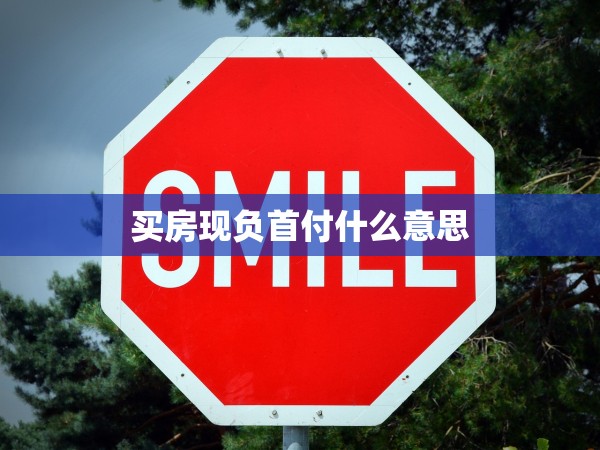 買房現(xiàn)負(fù)首付什么意思